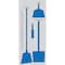 5S Supplies 5S Housekeeping Shadow Board Broom Station Version 16 - Gray Board / Blue Shadows  With Broom HSB-V16-GRAY/BLUE-KIT - alternate 1